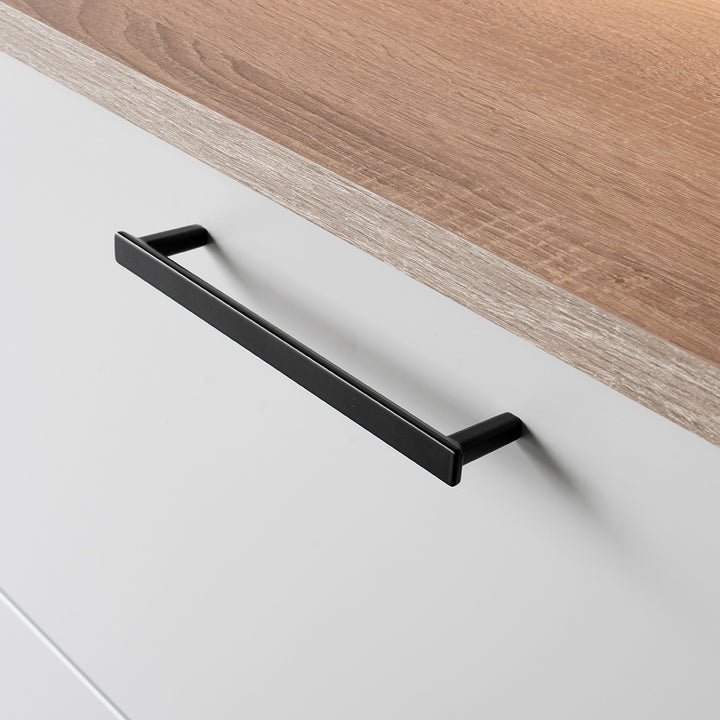 Handtag Bror blank nickel, matt svart, matt mässing och rostfri look