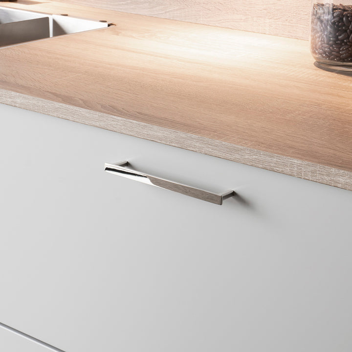 Handtag Bror blank nickel, matt svart, matt mässing och rostfri look