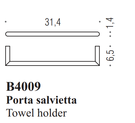 Handduksstång Mini 30cm B4009