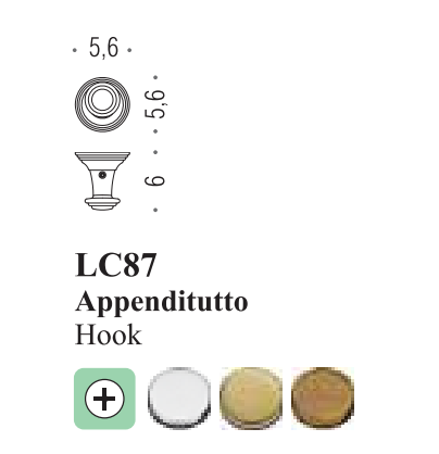 Krok Hermitage LC87 antik mässing