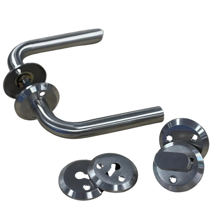 Dörrhandtag innerdörr F335003 i stål Rostfri look - Lundell & Zetterberg