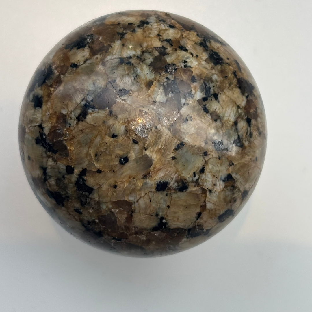 Knopp 98928 i kalksten och marmor med fot i rostfri look - Lundell & Zetterberg