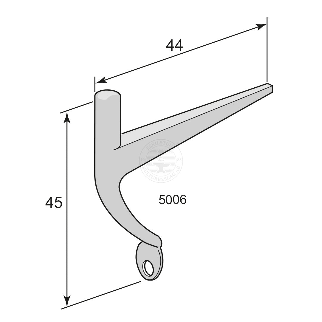 Stjärthake 5006 obehandlat järn