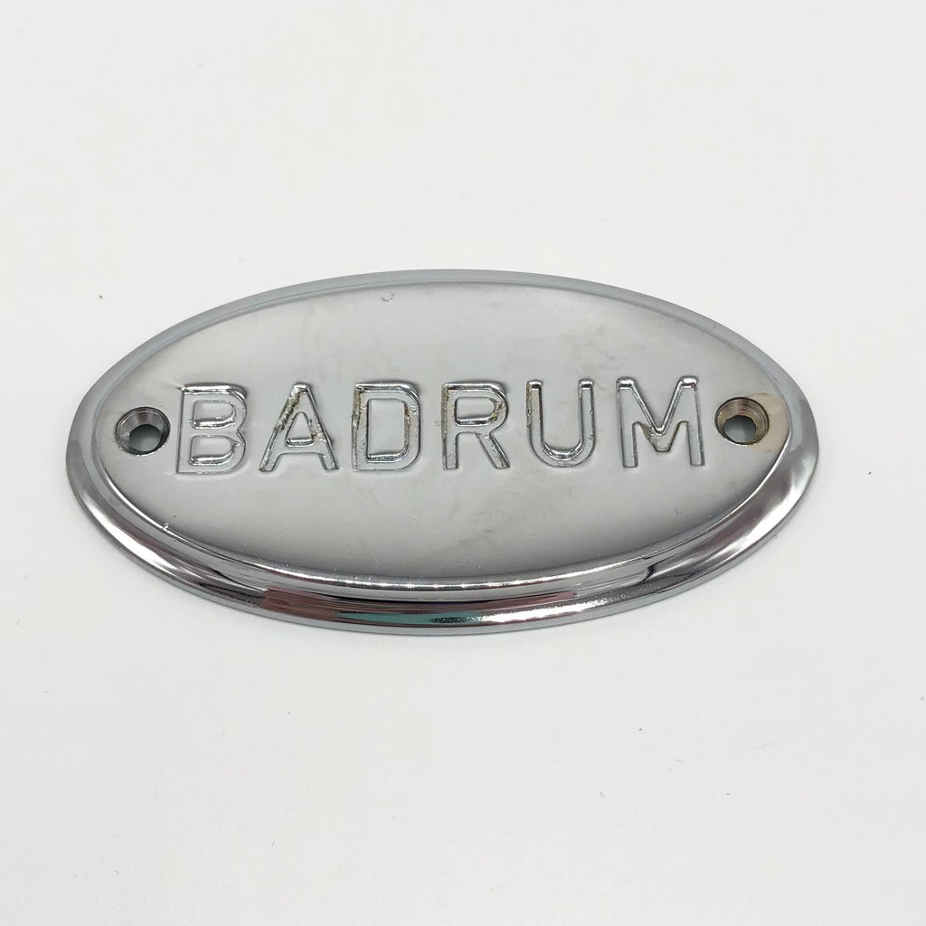 Skylt "BADRUM" massiv mässing