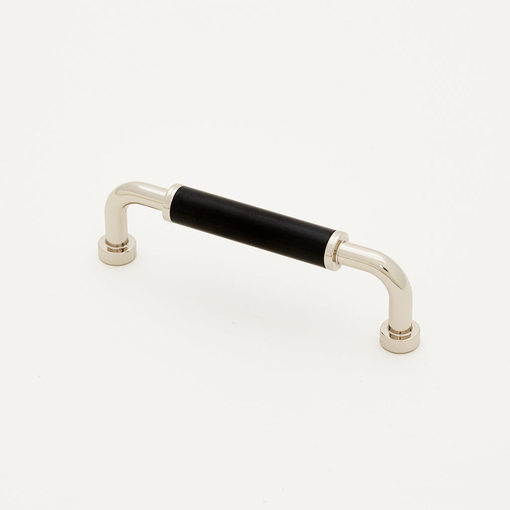 Handtag Brohult nickel med svart grepp